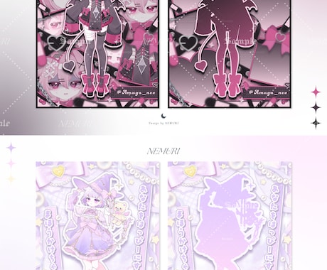 世界観を大切にしたVTuber宣伝画像を制作します 立ち絵公開・新衣装お披露目など、活動に寄り添ったデザイン⟡ イメージ2