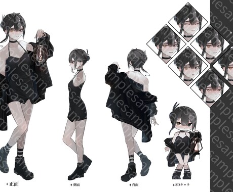 空気感と透明感を感じるキャライラストを制作します 退廃的な美しさと艶感をアイコン・立ち絵・一枚絵などで表現 イメージ2