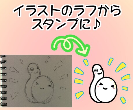 LINEスタンプで副業のお手伝いします スタンプにしてほしいイラストのラフや写真を送るだけ♪ イメージ2