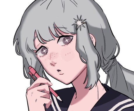 SNS、ゲーム用アイコン描きます アイコンに使える正方形の顔イラスト制作します イメージ2