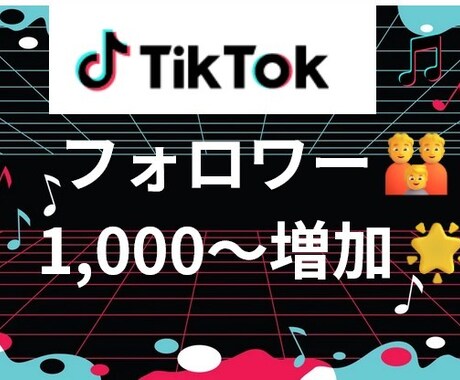 TikTokフォロワー1000人以上増やします TikTokのプロがフォロワー増加を支援します♪ イメージ1