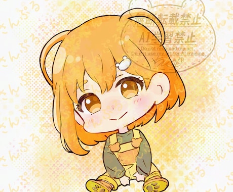 かわいいミニキャラのアイコン、ヘッダー描きます もちっと頬っぺがおいしそうなイラスト イメージ2