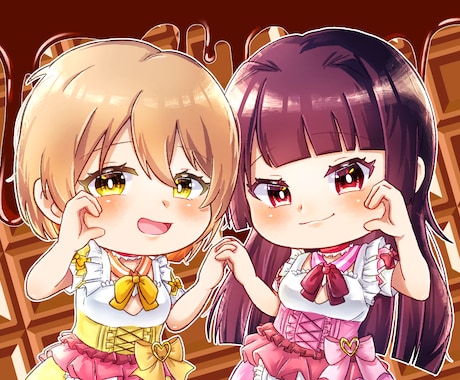 ミニキャライラストを制作します どんな用途にもピッタリ!活動者様など、立ち絵が必要な方へ イメージ1