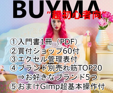 超初心者向★BUYMAショッパーデビュー応援します 入門書♪+管理表+ショップ60+5ブランドデータ付＜NO2＞ イメージ1