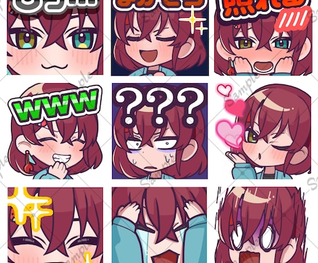 動くスタンプも！配信用スタンプ・バッジ作成します Youtubeやtwitchで使用するスタンプが欲しい方へ イメージ2