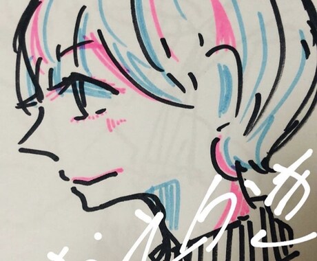 シンプル似顔絵描きます マーカーを使って似顔絵を描きます イメージ2