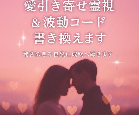 引き寄せ霊視＆波動書き換えで秘密の恋を成就させます お相手の本音を霊視し愛を引き寄せる波動調整付き鑑定 イメージ1