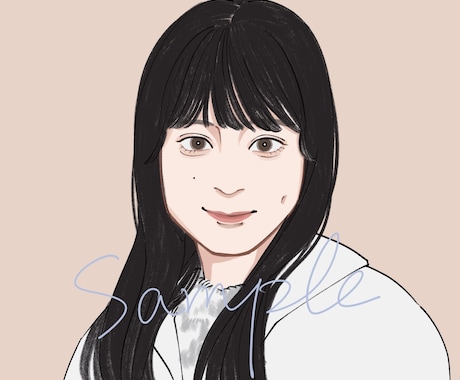 商用OK!アイコン等に使える綺麗め似顔絵描きます イメージ1