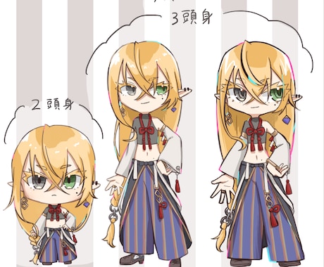 可愛いデフォルメキャラ描きます 2頭身から3頭身のデフォルメイラストです! イメージ2