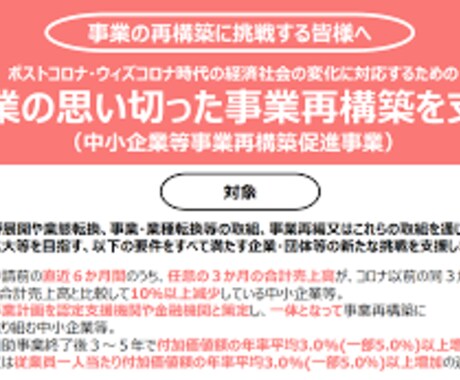 事業再構築補助金のフォーマット販売します 実際に採択された事業計画書を改変したフォーマットです！ イメージ2