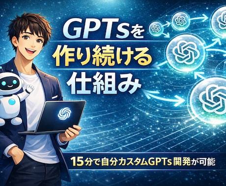 GPTsを量産できる仕組みを作ります GPTsは「作れた」だけでは意味がありません。 イメージ1