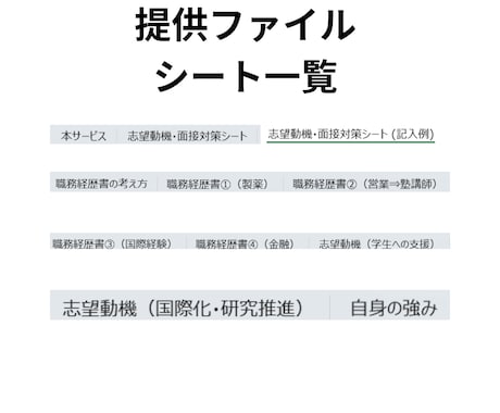 大学職員志望動機作成シートと職務経歴書を提供します 簡単に志望動機が作れる！内定した複数の職務経歴書（他業種） イメージ2