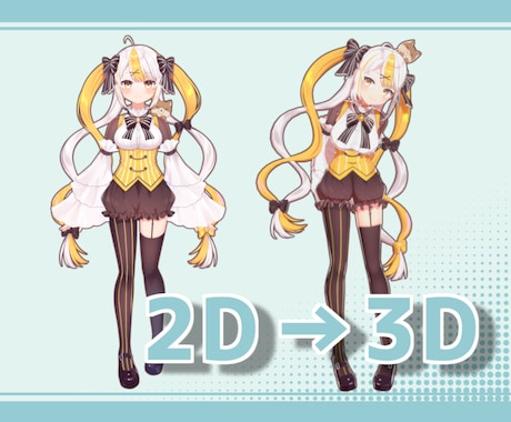 あなただけの3Dモデルを作成します VTuber配信やVRゲームなどで使用可能な3Dモデル イメージ2