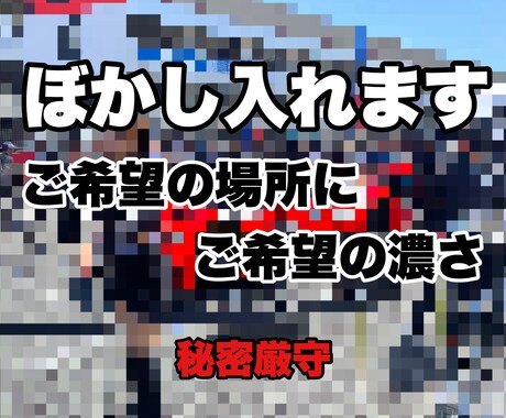 ボカシ加工承ります 送って頂いた動画のご希望の場所にボカシをお入れ致します。 イメージ1