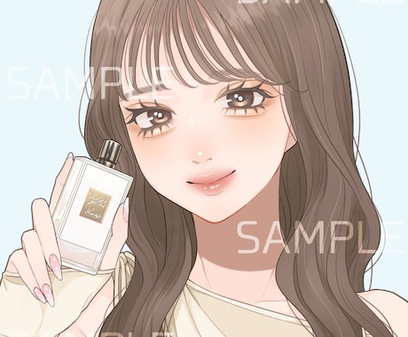 商用可！メイクにこだわった可愛いアイコン描きます あなたのアイコンをキラキラ可愛くメイクアップ♡ イメージ1