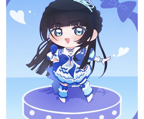 貴方だけのデフォルメイラスト描きます お顔はもちっと可愛さを残しつつスタイルのいいキャラを描きます イメージ1