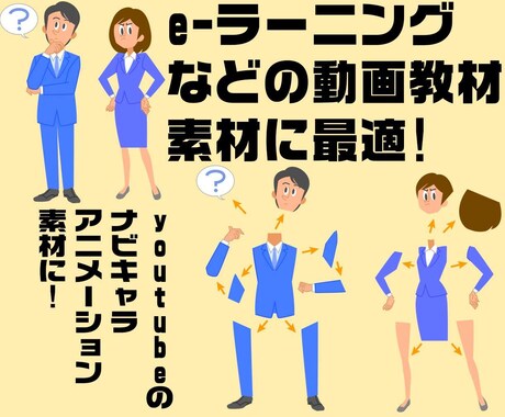 動画用アニメーション素材イラスト描きます あなたの動画に「動くキャラクター」で彩りを★ イメージ2