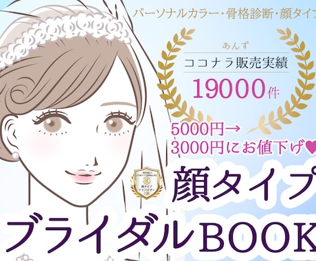 花嫁に顔タイプ・ウェディングドレス資料を提供します 結婚式❤似合うドレス、ブーケ、髪型、アクセサリー全て解決‼️ イメージ1