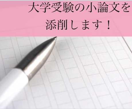 AO・公募入試希望の方の、小論文を添削いたします 元塾講師がAO入試・公募入試で使用する小論文を添削します！ イメージ1