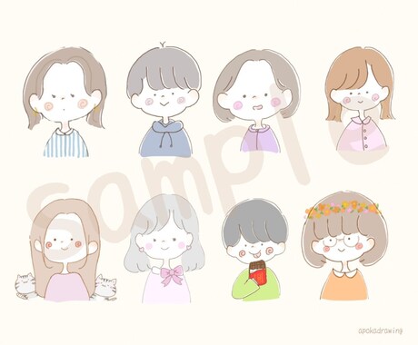 ゆるふわイラストのアイコンを制作します 商用OK！あなたのSNSに優しいイメージをプラスしませんか？ イメージ2