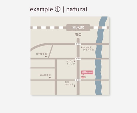 ナチュラルなデザインの地図を作成いたします 他のテイストもご相談ください♩ イメージ2