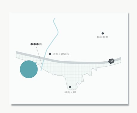 シンプルでおしゃれな簡易マップ（地図）を作成します 初めての依頼でも安心／必要な情報はチェックリストでご案内❁ イメージ2