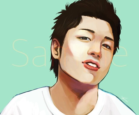 大人っぽいリアルな似顔絵描きます SNS用アイコンやプレゼントに！パッと目を引く似顔絵です。 イメージ2