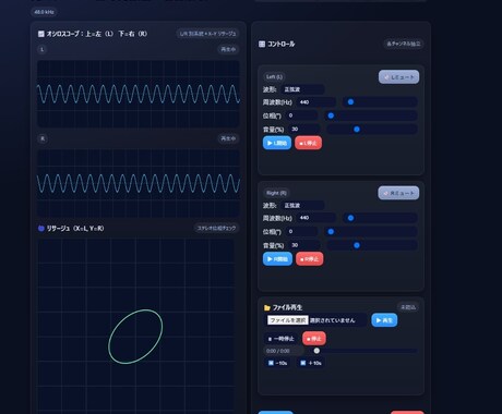 再生も発振も、目で聴ける解析プレーヤーを提供します ステレオを“見える”音場に、目で聴ける解析プレーヤー イメージ2