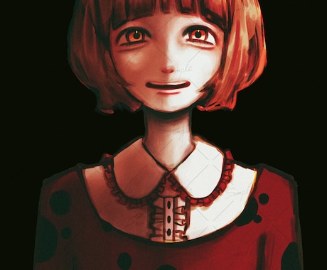 不穏な雰囲気の厚塗り人物描けます ご依頼主様の頭の中を投影させてください！ イメージ2