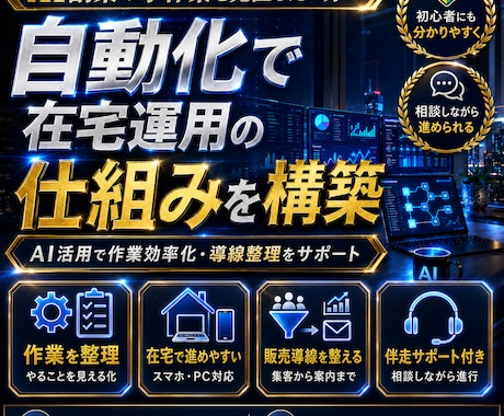 労働を卒業！自動化で在宅起業の仕組み構築します 脱！労働今日からあなたも自由を！副業初心者/おすすめ/スマホ イメージ1