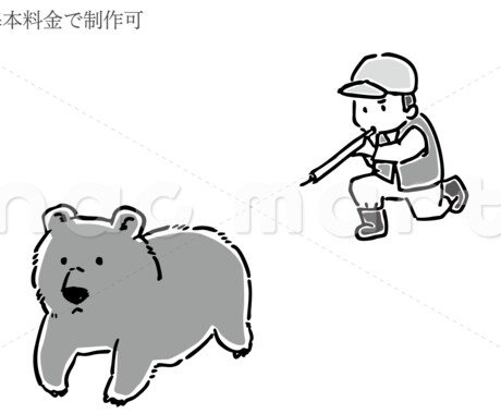 記事・資料を親しみやすくする白黒イラスト作成します 提供スピーディー！やわらかいタッチのガチ手描きモノクロ挿絵 イメージ2