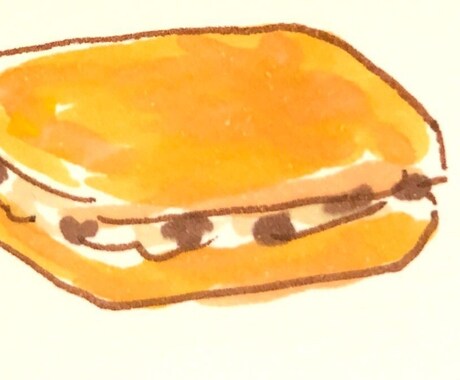 チラシや名刺にかわいい食べ物イラストを描きます ゆるさ倍増！パン教室講師がおいしそうな食べ物を描きます！ イメージ1