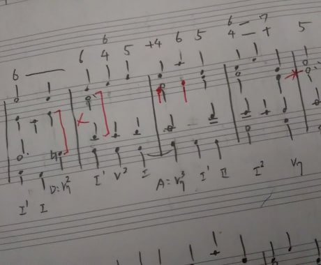 和声課題の添削を致します フランス式低音数字にも対応致します。 イメージ2