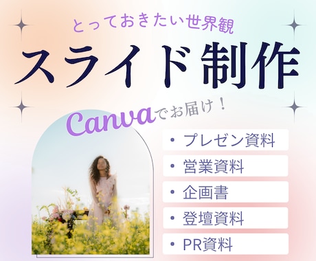 Canvaで世界観に特化したプレゼン資料を作ります セミナー・プレゼン用の、心に残るスライド提案資料をデザイン イメージ1