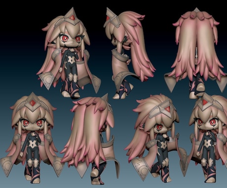 オリジナルキャラクターをフィギュア化します イラストから原型データを作成、3Dプリンター出力も可能です イメージ2