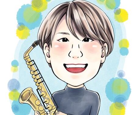 プレゼントに！ほどよくリアルかわいい似顔絵描きます 誕生日・還暦・送迎会に、心に残るプレゼントをお探しの方へ イメージ2