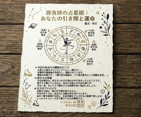 そのハナ差は仕様。「勝負の引き際」占います 全賭けの前に星を見ろ。勝負師の勘と占星術が暴く、残酷な収支。 イメージ2