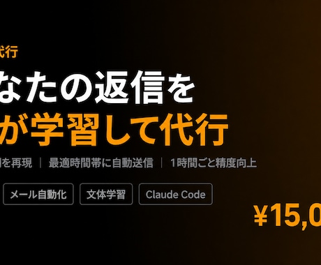 あなたの返信をAIが学習して人間っぽく代行します 文体再現・最適時間帯送信・1時間ごと精度向上 イメージ1