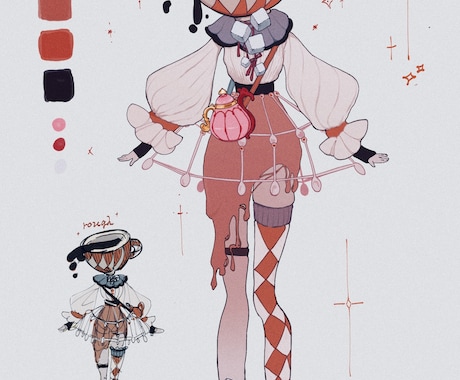 異形頭のキャラクターデザイン制作します TRPG用立ち絵、キャラデザイン イメージ2
