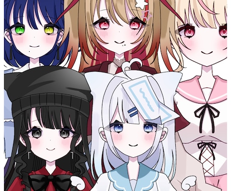 かわいい女の子の立ち絵作成します かわいい女の子を描くのが得意です！男性は描けません イメージ1