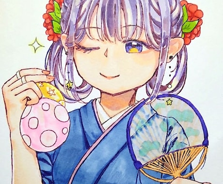 ポップでかわいい美少女イラストお描きします 叙情的で深い物語性と、キャラの実在感を重視したイラストです！ イメージ2