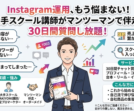 17万FW運用✔売れるインスタ集客に伴走します 相談・質問・添削し放題！大手スクールの講師が１対１サポート！ イメージ2