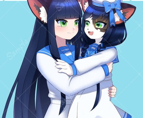 キャラクターの1枚絵・立ち絵・をお描きします ケモノ・獣人・人外も可能！ヘッダー・動画用のイラストにも！ イメージ2