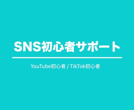 SNS初心者サポートします YouTubeやTikTok初心者向け、開設・運用・改善相談 イメージ1