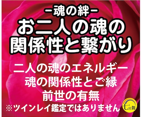 魂の絆 ＜二人の魂の関係性と繋がり＞占います ★魂のエネルギーと関係性、ご縁、前世の有無 イメージ1
