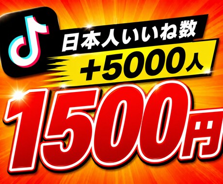 TikTok日本人いいね数+5,000増やします ⭐️様々なSNSと要望に対応しております⭐️ イメージ1