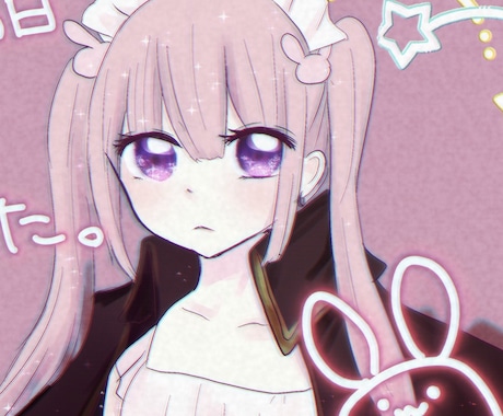 アバ・オリキャラ✩SNSの可愛いアイコン描きます キラキラ可愛い女の子描きます！ゲームのアバターも可能 イメージ1