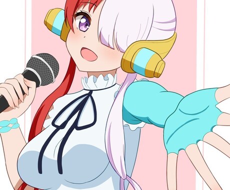 二次元好きさん必見！アニメ塗りの女キャラを描きます SNSのアイコンに使えるようなイラストを描きます！ イメージ1