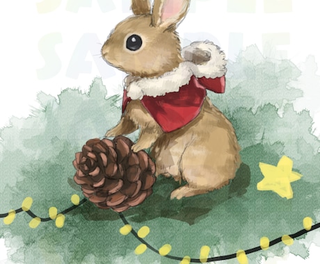 可愛くデフォルメされた動物のポストカードを描きます 修正や連絡の程度によりますが１日での納品も可能 イメージ1