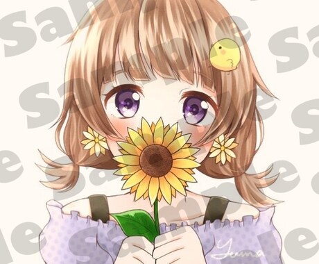 可愛い系♡SNS用のアイコンお描きします 細かいご希望にお答えします！可愛い系の絵柄好きさんにおすすめ イメージ1